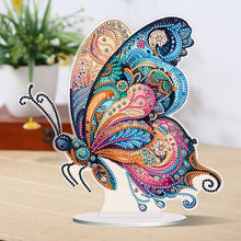 Lade das Bild in den Galerie-Viewer, Blumen-Schmetterling – einseitig gebohrter Acryl-Diamant-Desktop-Ornament