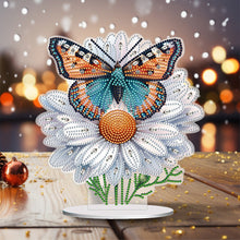 Lade das Bild in den Galerie-Viewer, Blumen-Schmetterling – einseitig gebohrter Acryl-Diamant-Desktop-Ornament