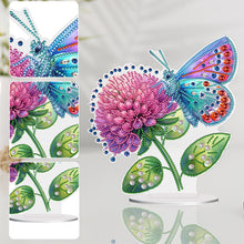 Lade das Bild in den Galerie-Viewer, Blumen-Schmetterling – einseitig gebohrter Acryl-Diamant-Desktop-Ornament
