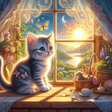 Lade das Bild in den Galerie-Viewer, Katze-Voll Diamond Painting-30x30cm