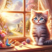 Lade das Bild in den Galerie-Viewer, Katze-Voll Diamond Painting-30x30cm