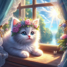 Lade das Bild in den Galerie-Viewer, Katze-Voll Diamond Painting-30x30cm