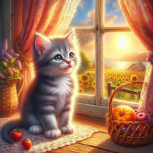 Lade das Bild in den Galerie-Viewer, Katze-Voll Diamond Painting-30x30cm