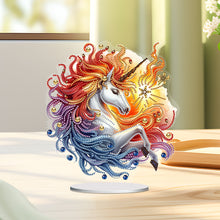 Lade das Bild in den Galerie-Viewer, Einhorn-einseitig gebohrtes Acryl-Diamant-Desktop-Ornament