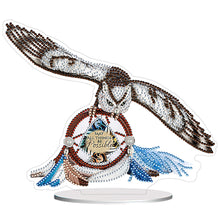 Lade das Bild in den Galerie-Viewer, Blumenadler-Kolibri einseitig gebohrt Acryl-Diamant-Desktop-Ornament
