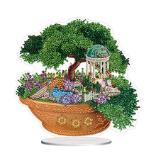 Lade das Bild in den Galerie-Viewer, Blumenadler-Kolibri einseitig gebohrt Acryl-Diamant-Desktop-Ornament