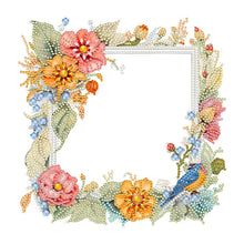 Lade das Bild in den Galerie-Viewer, Blumen und Vögel-Diamant Fotorahmen