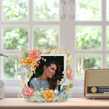 Lade das Bild in den Galerie-Viewer, Blumen und Vögel-Diamant Fotorahmen
