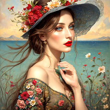 Lade das Bild in den Galerie-Viewer, Schönheit Mädchen -Voll Round Diamond Painting-40x40cm