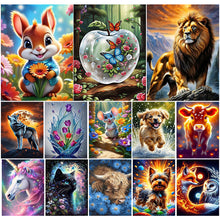 Lade das Bild in den Galerie-Viewer, Animal/Blumen-Voll Diamond Painting-30x40cm