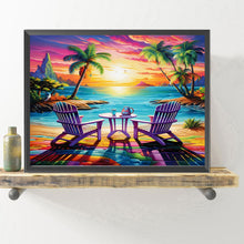 Lade das Bild in den Galerie-Viewer, Strandlandschaft-Voll Diamond Painting-50x40cm