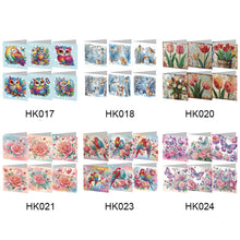 Lade das Bild in den Galerie-Viewer, 6/8/12Pcs/Set Weihnachts-Diamant-Grußkarten