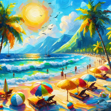 Lade das Bild in den Galerie-Viewer, Strand-Voll Round Diamond Painting-30x30cm