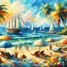 Lade das Bild in den Galerie-Viewer, Strand-Voll Round Diamond Painting-30x30cm