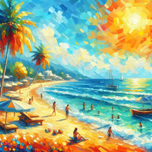 Lade das Bild in den Galerie-Viewer, Strand-Voll Round Diamond Painting-30x30cm