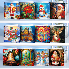 Lade das Bild in den Galerie-Viewer, 12Pcs/Set Weihnachts-Diamant-Grußkarten
