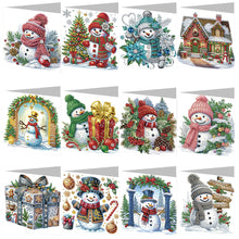 Lade das Bild in den Galerie-Viewer, 6/12Pcs/Set Weihnachts-Diamant-Grußkarten