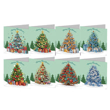 Lade das Bild in den Galerie-Viewer, 6/8/12Pcs/Set Weihnachts-Diamant-Grußkarten