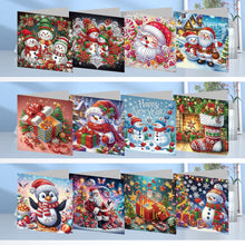 Lade das Bild in den Galerie-Viewer, 6/8/12Pcs/Set Weihnachts-Diamant-Grußkarten