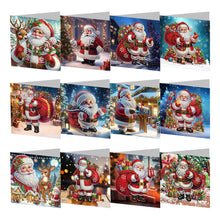 Lade das Bild in den Galerie-Viewer, 6/8/12Pcs/Set Weihnachts-Diamant-Grußkarten