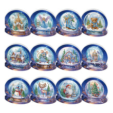 Lade das Bild in den Galerie-Viewer, 6/8/12Pcs/Set Weihnachts-Diamant-Grußkarten