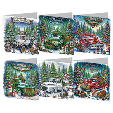 Lade das Bild in den Galerie-Viewer, 6/8/12Pcs/Set Weihnachts-Diamant-Grußkarten
