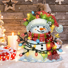 Lade das Bild in den Galerie-Viewer, Weihnachten Eule-Einfache Seite Bohrer-Schüttelkopf Acryl Diamant Desktop Ornament