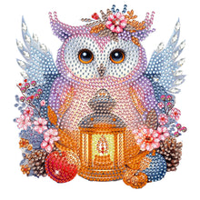 Lade das Bild in den Galerie-Viewer, Weihnachten Eule-Einfache Seite Bohrer-Schüttelkopf Acryl Diamant Desktop Ornament