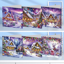 Lade das Bild in den Galerie-Viewer, 6Stück/Satz Weihnachts-Diamant-Grußkarten