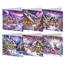 Lade das Bild in den Galerie-Viewer, 6Stück/Satz Weihnachts-Diamant-Grußkarten