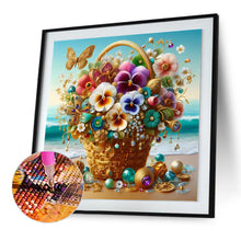 Lade das Bild in den Galerie-Viewer, Wunderschöne Blumenkörbe -Voll Diamond Painting-30x30cm