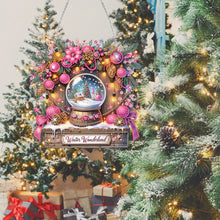 Lade das Bild in den Galerie-Viewer, Weihnachts-Holz-Anhänger mit einseitigem Diamant