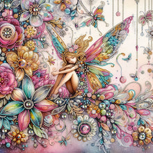 Lade das Bild in den Galerie-Viewer, Blumenfee - Teilweise Special Diamond Painting-40x40cm