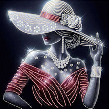 Lade das Bild in den Galerie-Viewer, Lady-Partial Special Diamond Painting-40x40cm