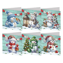 Lade das Bild in den Galerie-Viewer, 6Pcs/Set Weihnachten-Diamond Grußkarten