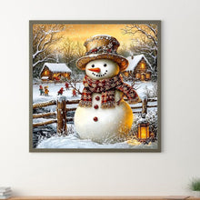 Lade das Bild in den Galerie-Viewer, Schneemann-Full Round Diamond Painting-30x30cm