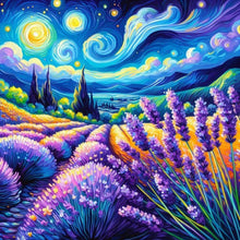 Lade das Bild in den Galerie-Viewer, Lavender Field-Voll Round Diamond Painting-40x40cm