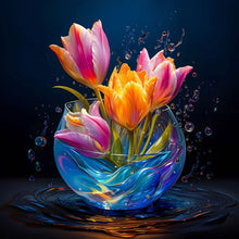 Lade das Bild in den Galerie-Viewer, Leuchtende Rose-Voll Round Diamond Painting-30x30cm