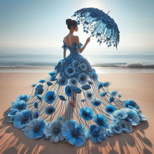 Lade das Bild in den Galerie-Viewer, Kleid Rock Mädchen-Voll Round Diamond Painting-40x40cm