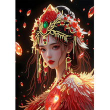 Lade das Bild in den Galerie-Viewer, Mädchen im Kleid Special Diamond Painting-30x40cm