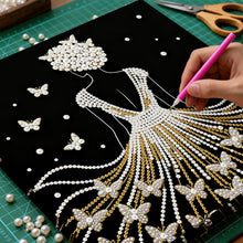 Lade das Bild in den Galerie-Viewer, Elegant – Teilweises Pearl Painting Set mit Rahmen-25x25cm