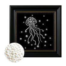 Lade das Bild in den Galerie-Viewer, Partial Pearl Painting mit Rahmen -27x27cm