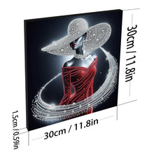 Lade das Bild in den Galerie-Viewer, Lady-Partial Pearl Painting mit Rahmen -30x30cm