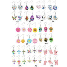 Lade das Bild in den Galerie-Viewer, 2 Paar Wassertropfen - DIY Diamant Painting Ohrringe Set