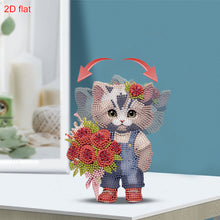 Lade das Bild in den Galerie-Viewer, Katze-2 - Einseitig - Acryl-Diamant-Tischornament