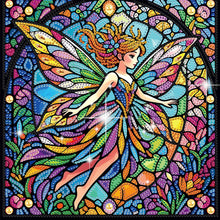 Lade das Bild in den Galerie-Viewer, Stained Glass Fairy-Partial Special Diamond Painting-30x30cm