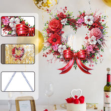 Lade das Bild in den Galerie-Viewer, Herz-Blumen-Fenster - Einseitig - Diamant-Anhänger