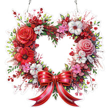 Lade das Bild in den Galerie-Viewer, Herz-Blumen-Fenster - Einseitig - Diamant-Anhänger