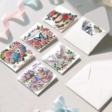 Lade das Bild in den Galerie-Viewer, 6 Stk./Set Muttertag Blumenkorb - Diamant-Grußkarten