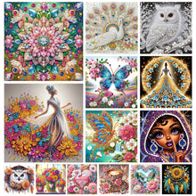 Lade das Bild in den Galerie-Viewer, Blume- Pearl Painting Kit mit Rahmen-25x25cm